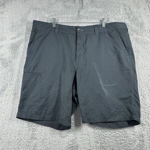 Orvis Men's Chino Shorts Flat Front Outdoor Trail 10" Inseam Gray Sz‎ 42 Faded